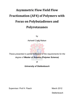 Asymmetric Flow Field Flow Fractionation (AF4) of