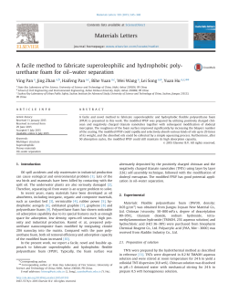 A facile method to fabricate superoleophilic and hydrophobic