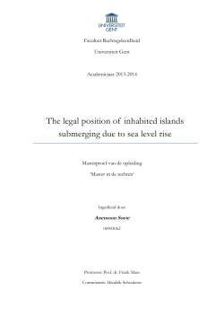 The legal position of inhabited islands submerging due to sea level