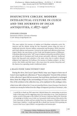 Disjunctive circles : modern intellectual culture in