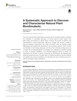 A Systematic Approach to Discover and Characterize Natural Plant