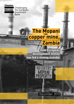 The Mopani copper mine, Zambia