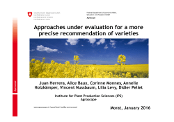 Approaches under evaluation for a more precise - PAG-CH