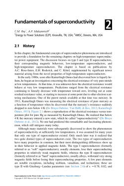 2 - Fundamentals of superconductivity - SciTech Connect