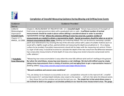 Compilation of Snowfall Measuring Guidance During Blowing and
