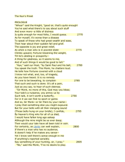 The Nun`s Priest PROLOGUE "Whoa!" said the Knight, "good sir