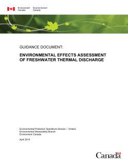 Environmental Effects Assessment of Freshwater Thermal Discharge