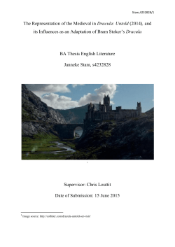 The Representation of the Medieval in Dracula: Untold (2014), and