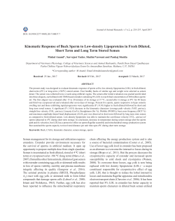 Kinematic Response of Buck Sperm to Low