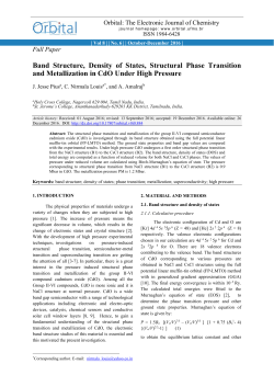 this PDF file - Orbital - The Electronic Journal of Chemistry