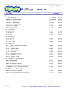 Price List - HotwireAuto