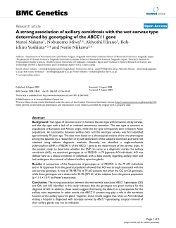 BMC Genetics - BioMedSearch