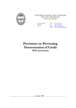 Provisions on Preventing Overextension of Credit