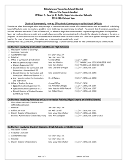 Middletown Township School District Office of the Superintendent