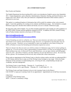 APA CONDENSED PACKET