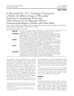 Is myocardial Na+/Ca2+ exchanger transcription a marker for