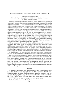 INFECTIONS WITH MULTIPLE TYPES OF SALMONELLAE