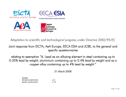 Joint response from EICTA, AeA Europe, EECA
