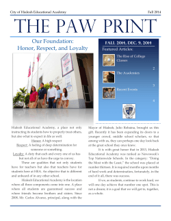 the paw print - City of Hialeah Educational Academy