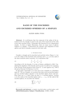 radii of the inscribed and escribed spheres of a simplex
