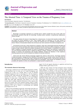 The Aborted Time: A Temporal View on the Trauma of Pregnancy Loss