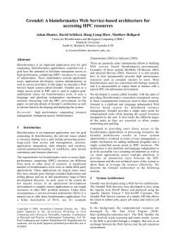 Grendel: A bioinformatics Web Service