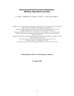 Determining Global Population Distribution: Methods