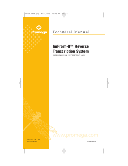 ImProm-II(TM) Reverse Transcription System Technical Manual