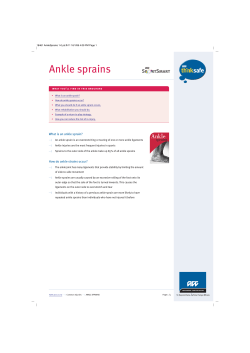 Ankle sprains