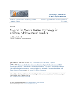 Magic at the Movies: Positive Psychology for Children, Adolescents