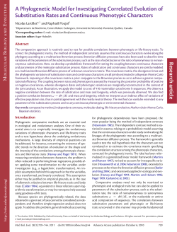 A Phylogenetic Model for Investigating Correlated Evolution of