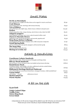 Jailhouse Bar Menu  - Courthouse Hotel Shoreditch