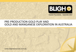 PRE-PRODUCTION GOLD PLAY AND GOLD AND MANGANESE