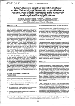 Laser ablation sulphur isotope analysis at the University of Tasmania