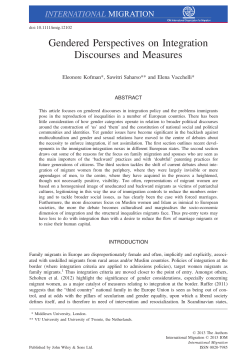 Gendered Perspectives on Integration Discourses and Measures