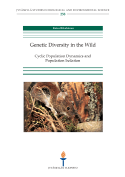 Genetic Diversity in the Wild. Cyclic Population Dynamics and