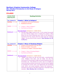 Northern Virginia Community College Readings/Activities