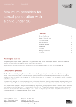 Maximum penalties for sexual penetration with a child under 16