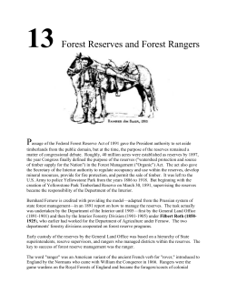 13 Forest Reserves and Forest Rangers