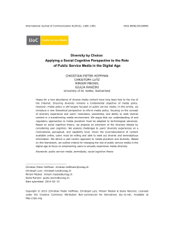 Diversity by Choice: Applying a Social Cognitive Perspective to the