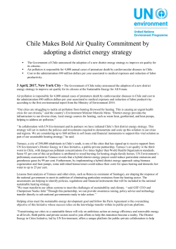 Chile Makes Bold Air Quality Commitment by adopting a district