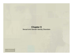 Durand and Barlow Chapter 9: Sexual and Gender Identity Disorders