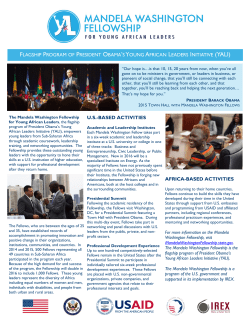 Mandela Washington Fellows Fact Sheet