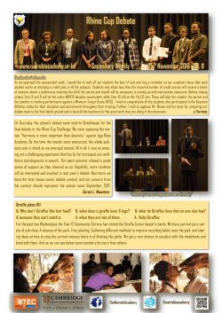 Rhino Cup Debate - Nairobi Academy