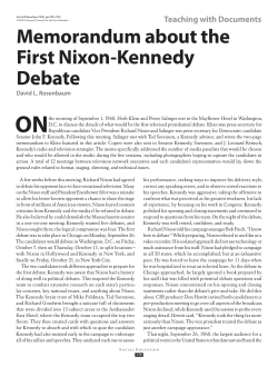 Memorandum about the First Nixon
