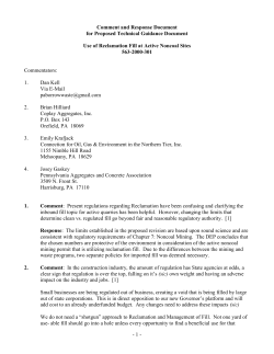 Use of Reclamation Fill at Active Noncoal Sites