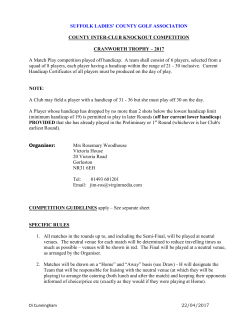 Cranworth Rules 2017 - Suffolk Ladies County Golf Association