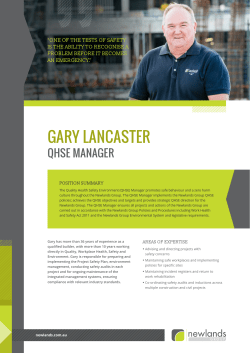 gary lancaster - Newlands Group