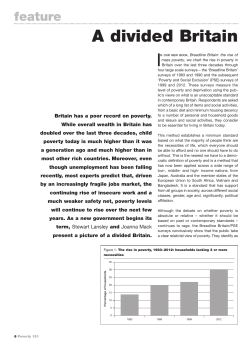 A divided Britain - Child Poverty Action Group