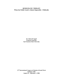 Democratic Therapy - California State University Stanislaus